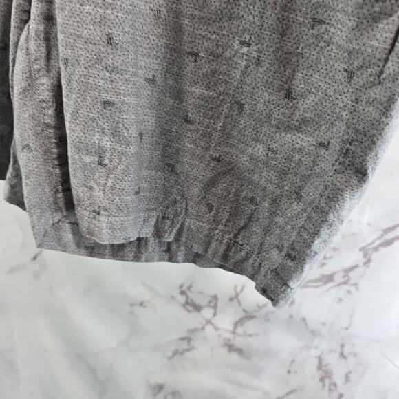 Eddie Bauer Shorts Mens 38 Light Gray Fish Print Cotton Bermuda Chino Camp - Picture 4 of 11